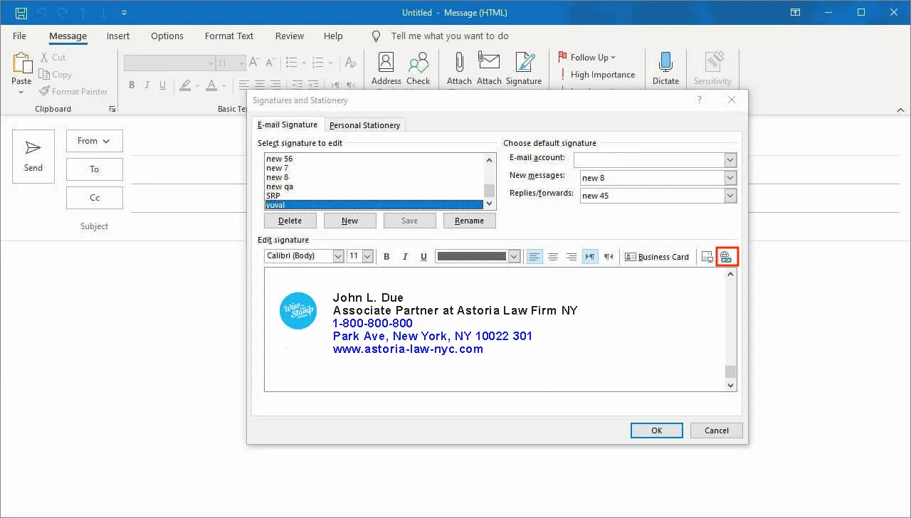 Adicione um hiperlink à sua assinatura do Outlook