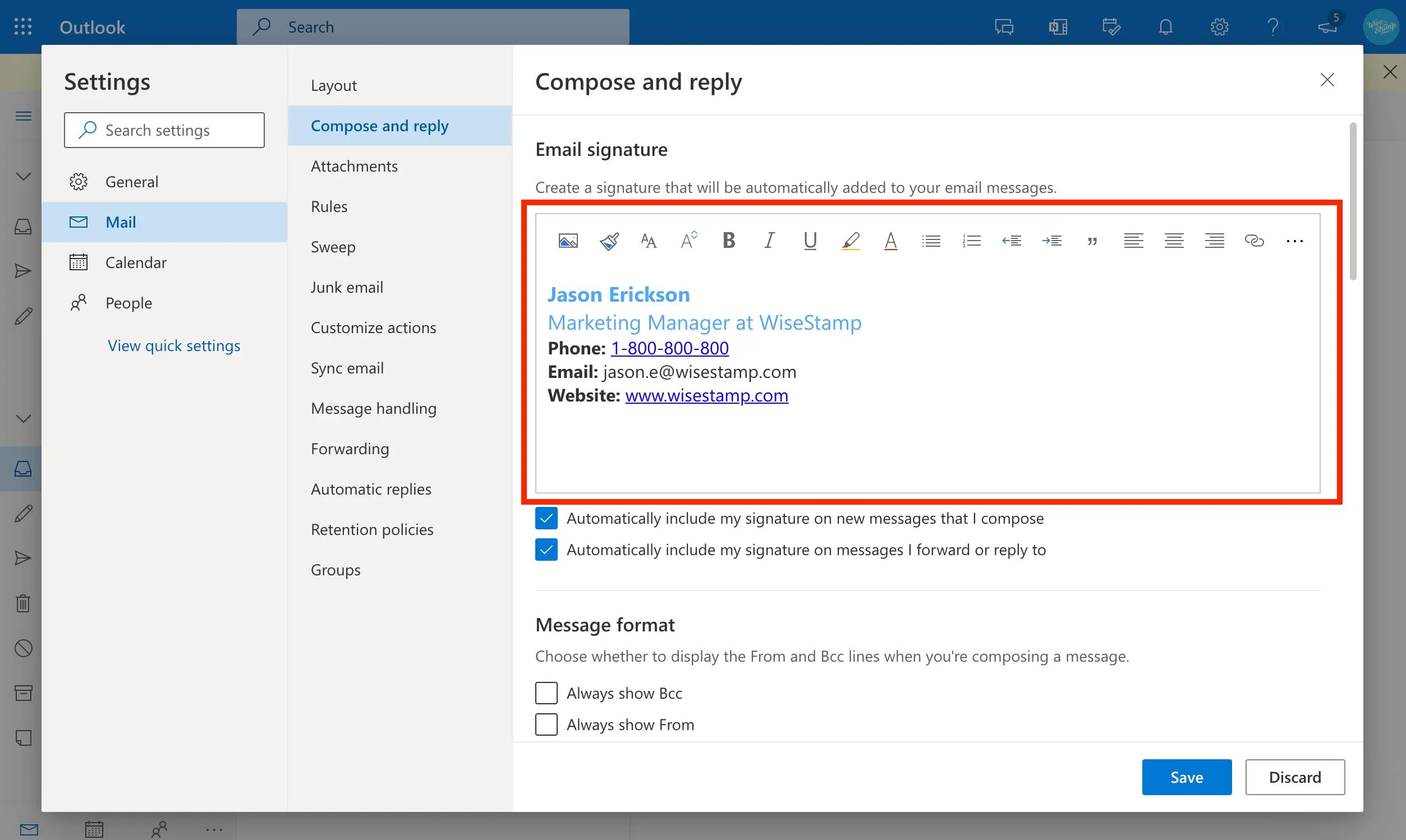 How to Create a signature in Outlook 365