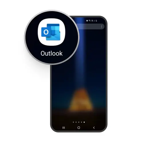 Start up your Outlook mobile app on Android or iOS